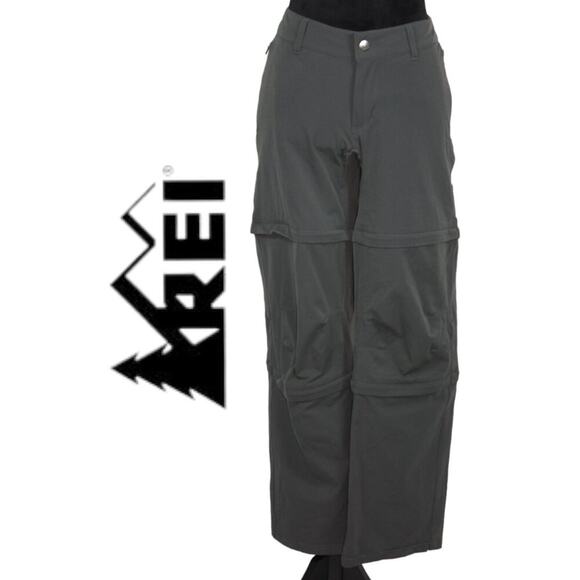 REI Zip-Off Pants in Charcoal Grey Size 6P - Picture 1 of 12